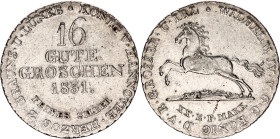 German States Hannover 16 Gute Groschen 1831
