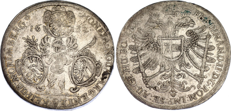 German States Nurnberg 1 Taler 1632

KM# 119, Dav. 5651, N# 96292; Silver; VF-...