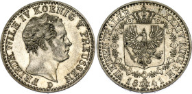 German States Prussia 1/6 Taler 1841 D