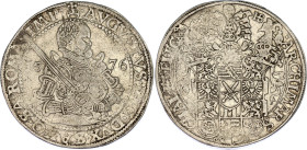 German States Saxony-Albertine 1 Taler 1576 HB