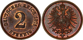 Germany - Empire 2 Pfennig 1875 A Overstrike
