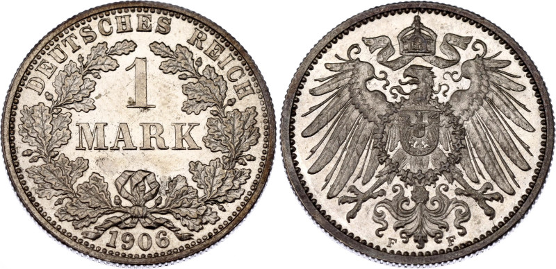 Germany - Empire 1 Mark 1906 F

KM# 14, AKS# 2, J. 17, N# 3412; Silver; Wilhel...