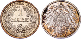 Germany - Empire 1 Mark 1908 D