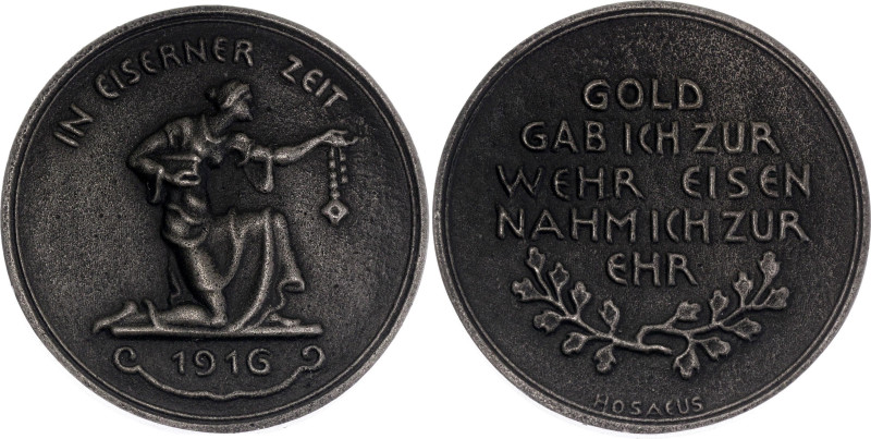 Germany - Empire Iron Medal "In Eiserner Zeit" 1916

N# 64264; Iron (blackened...