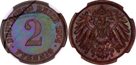 Germany - Empire 2 Pfennig 1904 A NGC MS 63 BN