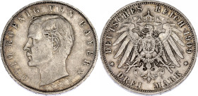 Germany - Empire Bavaria 3 Mark 1909 D