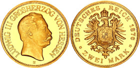 Germany - Empire Hesse-Darmstadt 2 Mark 1876 H (2004) Collectors Copy