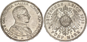 Germany - Empire Prussia 5 Mark 1913 A