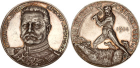 Germany - Empire Prussia Commemorative Silver Medal "Paul von Hindenburg - Liberation of Eastern Prussia" 1914