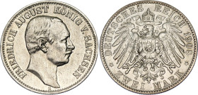 Germany - Empire Saxony-Albertine 2 Mark 1908 E