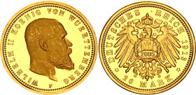 Germany - Empire Wurttemberg 20 Mark 1913 F (2005) Collectors Copy
