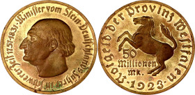 Germany - Weimar Republic Westphalia 50000000 Mark 1923 Notgeld
