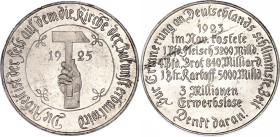 Germany - Weimar Republic Aluminium Medal "Die Arbeit ist der Fels auf dem die Kirche der Zukunft erbaut wird" 1925