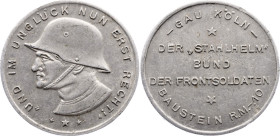 Germany - Weimar Republic Medal "Gau Koln Der Stahelm Bund Der Frontsoldaten Bausten  R.M. - 10" 20th Century (ND)