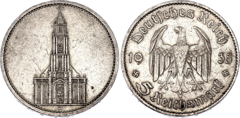 Germany - Third Reich 5 Reichsmark 1935 A

KM# 83, N# 4690; Silver; 1st Annive...