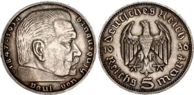 Germany - Third Reich 5 Reichsmark 1936 F