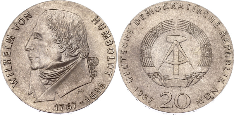 Germany - DDR 20 Mark 1967

KM# 18, N# 43353; Silver; 200th Anniversary of Bir...