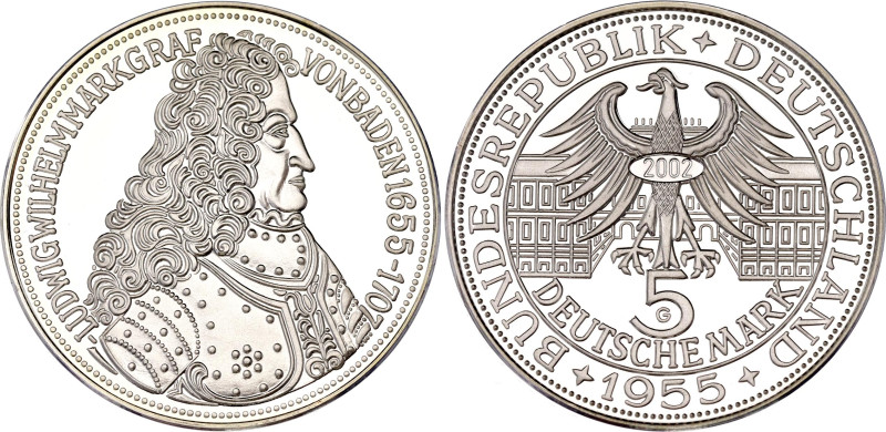 Germany - FRG 5 Deutsche Mark 1955 (2002) G Collectors Copy

N# 161394; Silver...