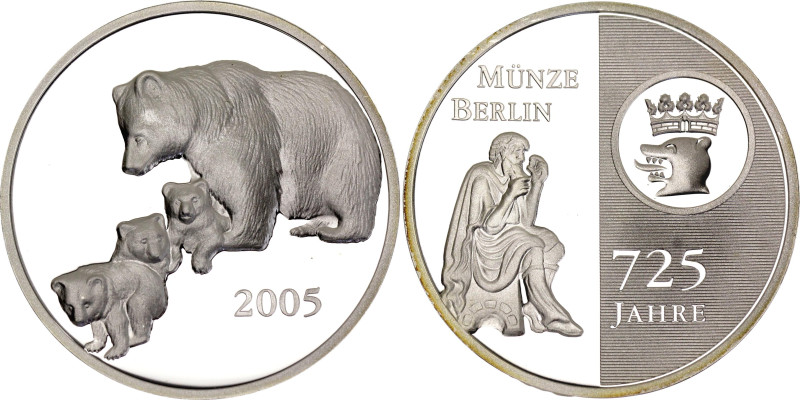 Germany - FRG Commemorative Silver Medal "725th Anniversary of the Berlin Mint" ...