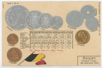 Germany Post Card "Coins of Belgium" 1904 - 1912 (ND)