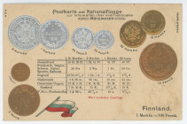 Germany Post Card "Coins of Finland" 1904 - 1912 (ND)