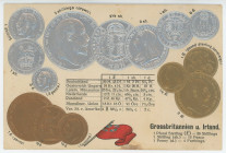 Germany Post Card "Coins of Great Britain & Ireland" 1912 - 1937 (ND)