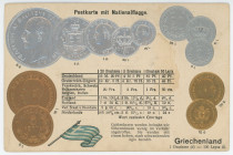 Germany Post Card "Coins of Greece" 1904 - 1937 (ND)