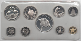 Bahamas Mint Set of 9 Coins 1974