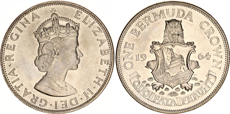 Bermuda 1 Crown 1964

KM# 14, N# 14208; Silver; Elizabeth II, MInt: London; UN...