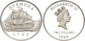 Bermuda 2 Dollars 1993