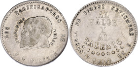 Bolivia 1/2 Melgarejo 1865