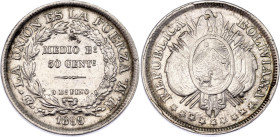 Bolivia 1/2 Boliviano / 50 Centavos 1899 PTS MM
