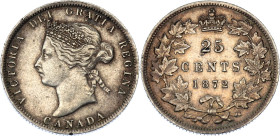 Canada 25 Cents 1872 H