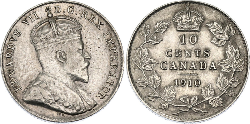 Canada 10 Cents 1910

KM# 10, Schön# 11, N# 392; Silver; Edward VII; XF