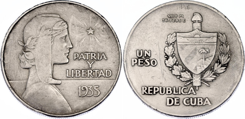 Cuba 1 Peso 1935

KM# 22, N# 13902; Silver; "ABC Peso"; Philadelphia Mint; XF