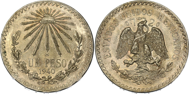 Mexico 1 Peso 1944 M

KM# 455, N# 4382; Silver; UNC with full mint luster