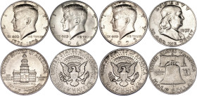 United States 4 x 1/2 Dollar 1957 - 1976