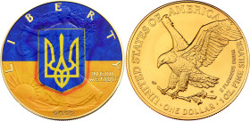 United States 1 Dollar 2022 "Coat of arms of Ukraine"