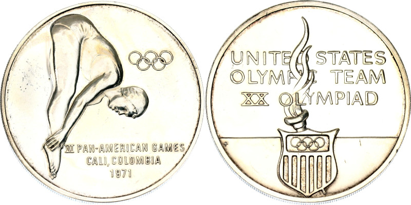 United States Silver Medal "United States Olympic Team - XX Olympiad" 1971 FM
...