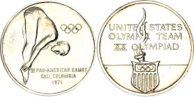 United States Silver Medal "United States Olympic Team - XX Olympiad" 1971 FM