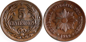 Uruguay 5 Centesimos 1949