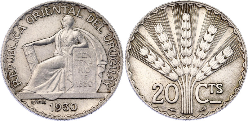 Uruguay 20 Centesimos 1930

KM# 26, N# 14533; Silver; 100th Anniversary of the...