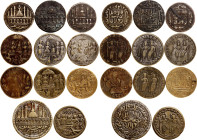 Asia Lot of 11 Temple Tokens 19 - 20th Century