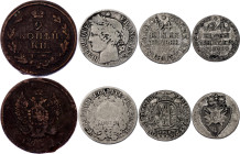 Europe Lot of 4 Coins 1764 - 1872
