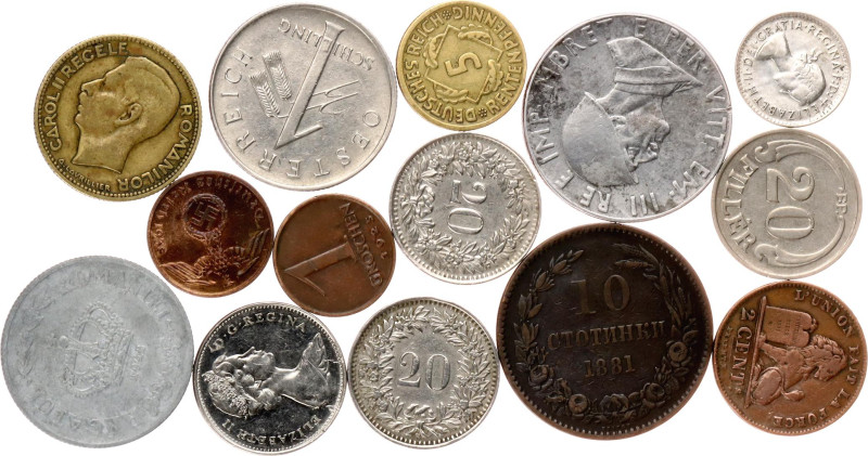 Europe Lot of 14 Coins 19th - 20th Centuries

Various Countries, Dates & Denom...