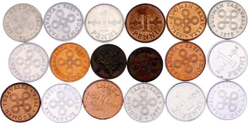 Finland 18 x 1 Penni 1921 - 1978

Mostly UNC