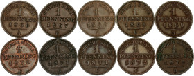 German States Prussia 10 x 1 Pfenning 1868 -1873