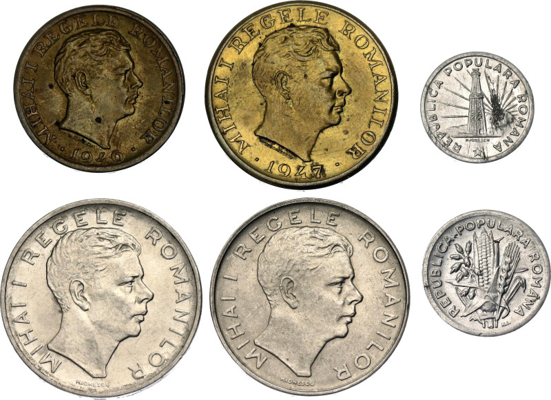 Romania Lot of 6 Coins 1943 - 1951

Various Dates & Denominations; UNC