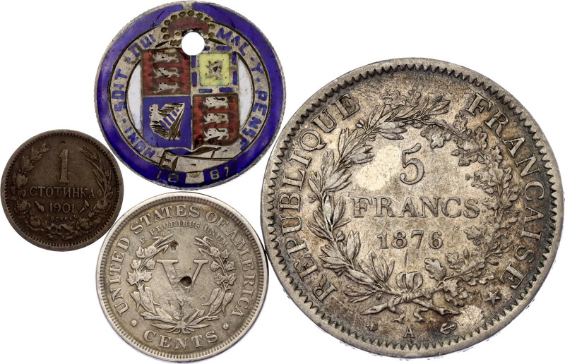 World Lot of 4 Coins 1876 - 1901

With Silver; Various Countries, Dates & Deno...