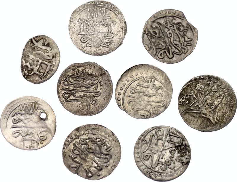 World Lot of 9 Silver Coins 18th - 19th Centuries

Various Countries, Dates & ...